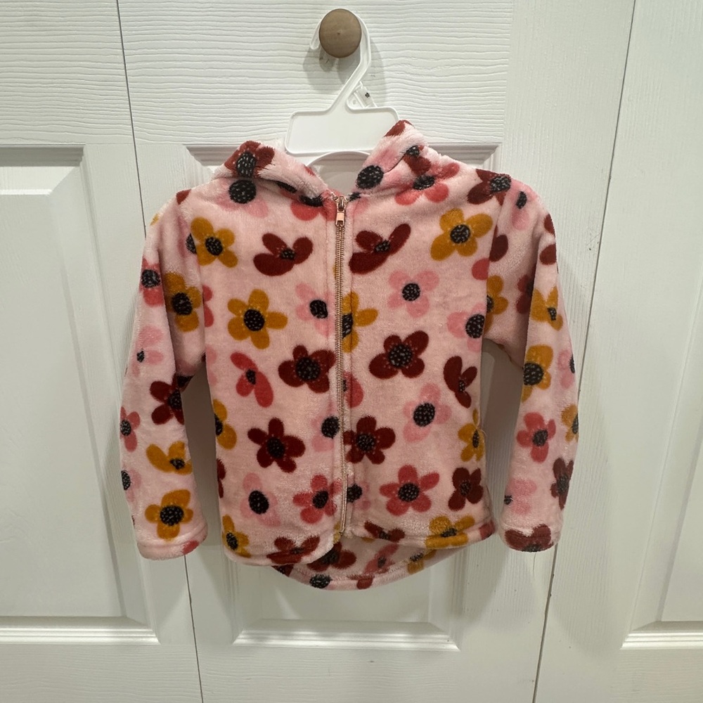 Penelope Mack Pink Floral Fleece Jacket